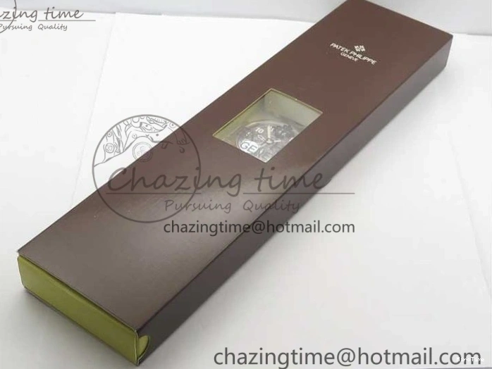 MIROTIME 0323 Calatrava 5524R Pilot Travel Time RG GRF Brown Dial on Brown Leather Strap MIYOTA TopPick 7155